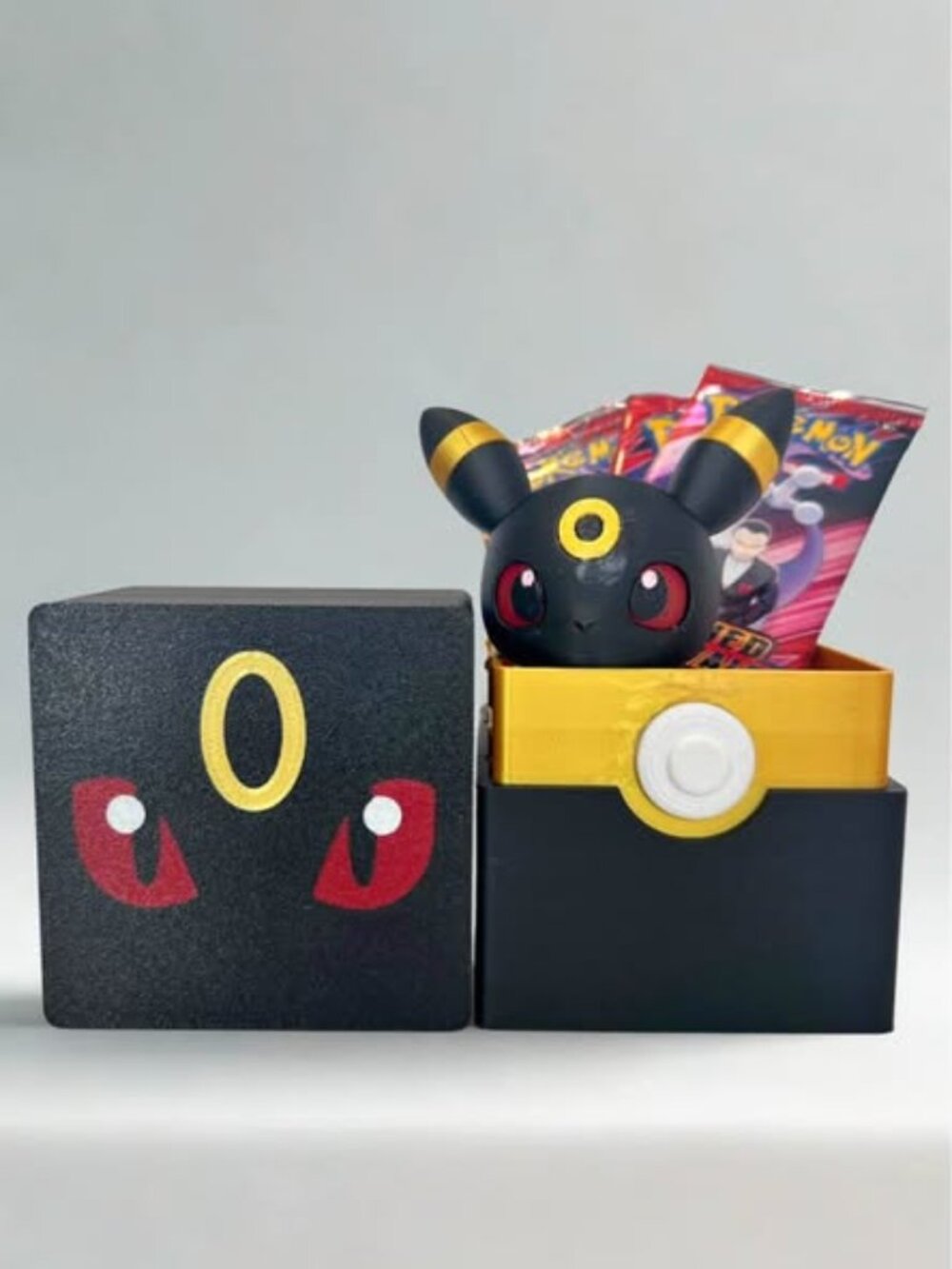 Umbreon Card Storage Box | Trading Card Organizer & Booster Pack Holder